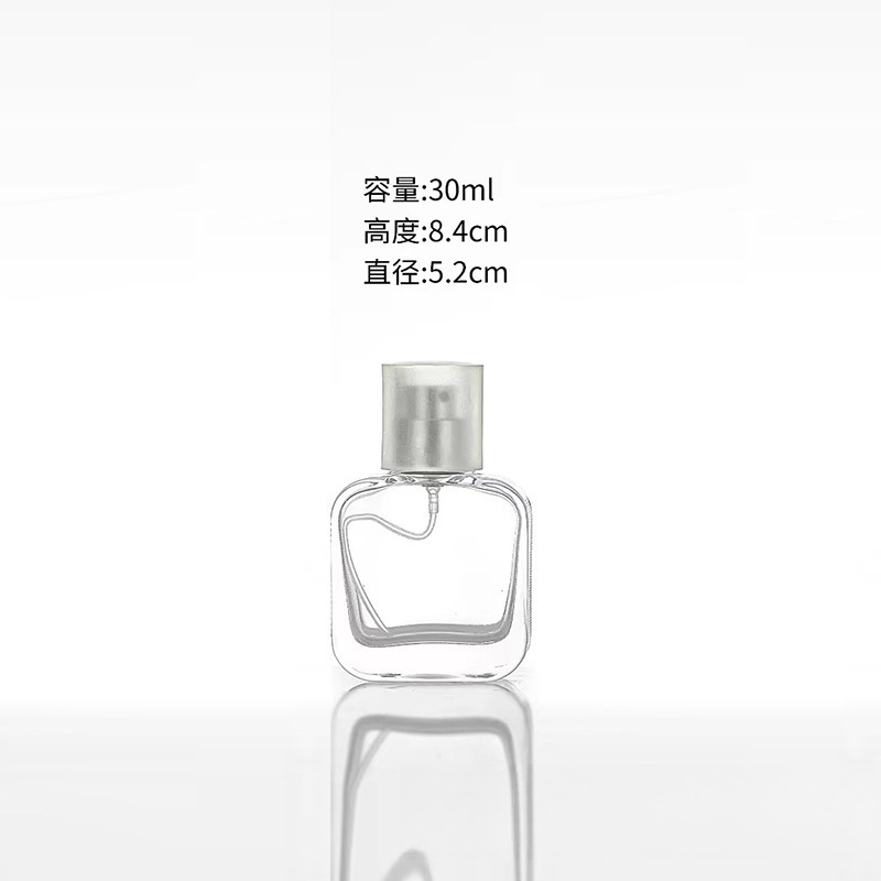 现货批发透明玻璃香水瓶30ml50ml香氛分装瓶带泵头空瓶|undefined