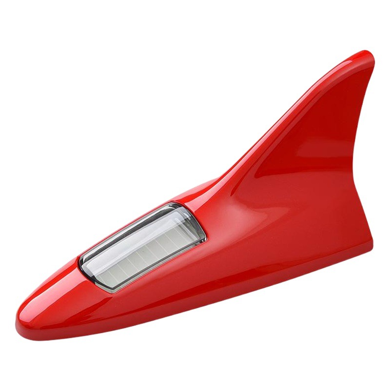Car decoration light solar shark fin antenna roof tail modification light anti-collision LED Flash 8 lights