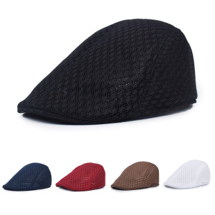 Summer net cap men's breathable mesh beret spring and autumn all-match middle-aged and elderly forward cap outdoor work cap wholesale