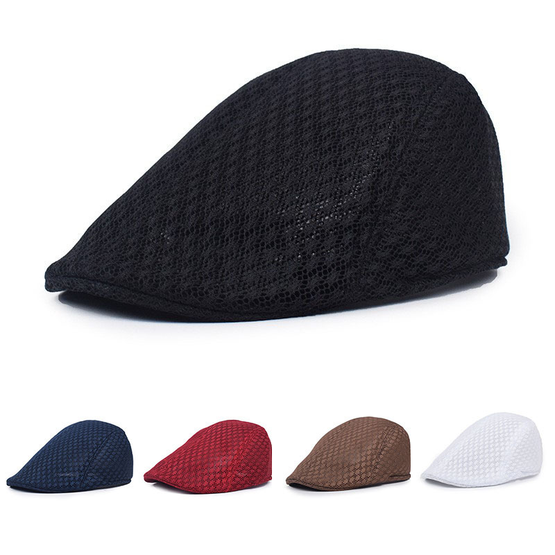 Summer net cap men's breathable mesh beret spring and autumn all-match middle-aged and elderly forward cap outdoor work cap wholesale