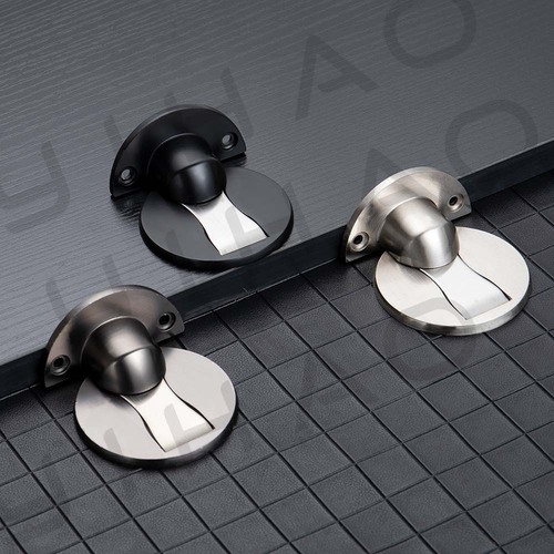 304 stainless steel strong magnetic door suction hidden door stop hotel room door anti-collision invisible door contact without drilling ground suction