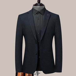 Light Luxury Men's Wool Suit 2024 New Business Casual Non-ironing Middle-aged Dad Jacket Fashionable Wrinkle-resistant Single-western