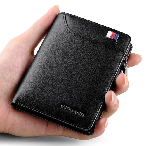Emperor Paul wallet men's short wallet first layer cowhide cross-border genuine leather wallet change with gift box foreign trade