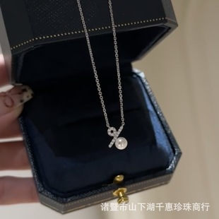Zhuji Natural Freshwater Pearl Percentage Pearl Necklace S925 Exquisite Accessible Luxury Versatile Necklace High-End