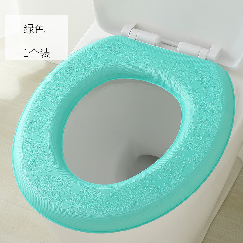 EVA impermeable cojín del inodoro engrosamiento Four Seasons Universal cojín del inodoro adhesivo cubierta del cojín del inodoro del hogar cubierta del inodoro