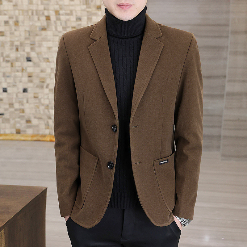 Men's Korean-Style Slim-Fit Suit, New Spring and Autumn Men's Jacket, Youth Fashion Casual Simple Comfortable Blazer
