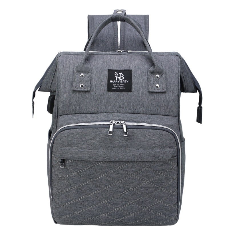 Nueva moda rombo momia bolsa mochila mujer de gran capacidad madre viaje mochila con bebé colgando cochecito bolsa