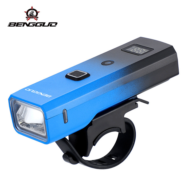 Bingguo スマート光感知自転車ライト、デジタルディスプレイヘッドライト付き、夜間走行ロードバイク、マウンテンバイクライト、屋外サイクリング|undefined