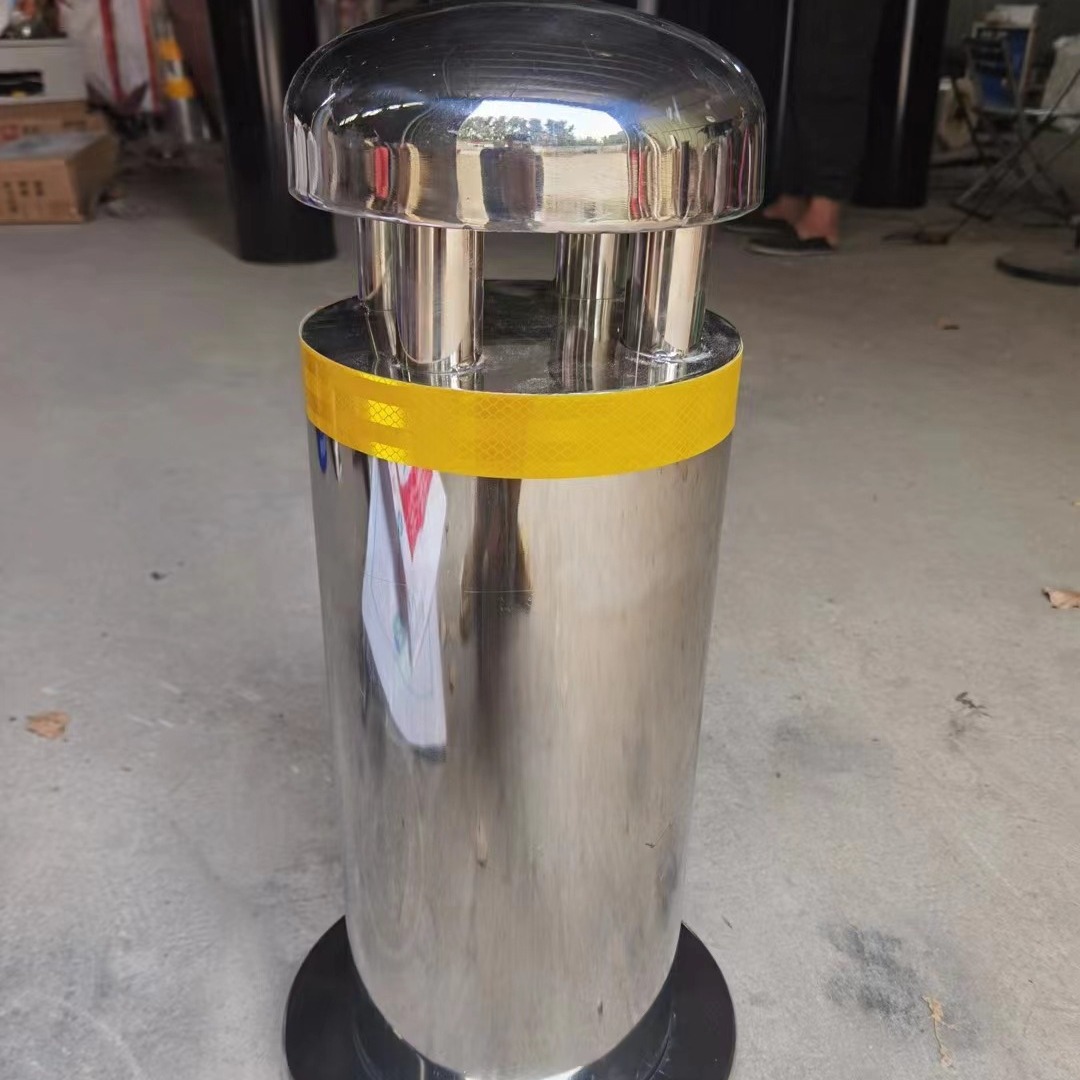 不锈钢路桩警示柱 学校门口预埋活动防撞路桩 不锈钢隔离挡车地桩