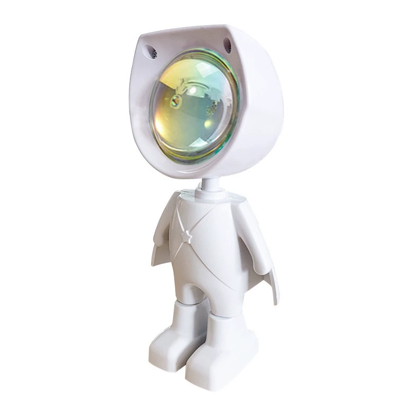 Astronaut Night Light (Xiaofei) Projector Lamp — Sunset/Dawn/Rainbow Modes, USB/Plug/Recharge