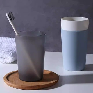 简约牙刷杯洗漱杯饮水杯家用刷牙杯子情侣杯磨砂塑料纯色漱口杯