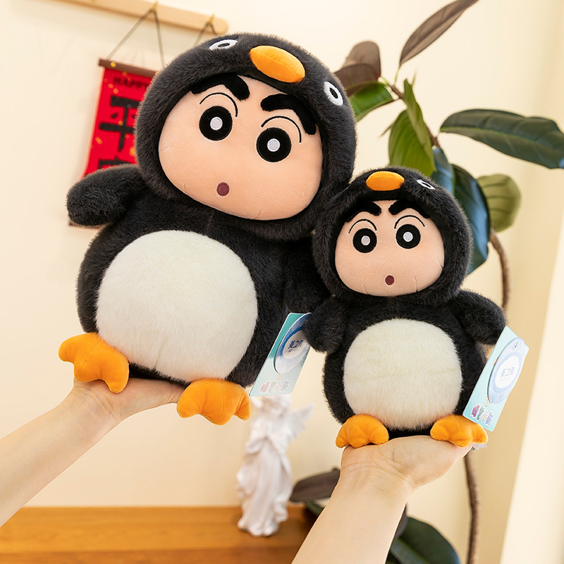 Nuevo y auténtico lápiz de disfraz pequeño nuevo muñeco lindo pingüino pequeño nuevo juguete de peluche muñeca regalo de cumpleaños