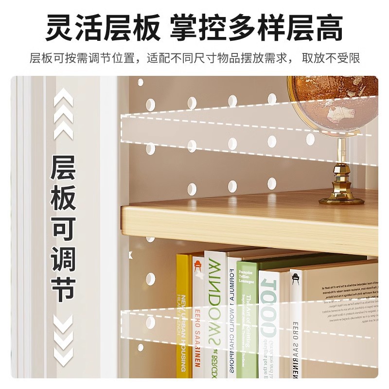 Estantería estante de piso gabinete de libros para niños escritorio en casa simple sala de estar de madera maciza Almacenamiento de libros de múltiples capas