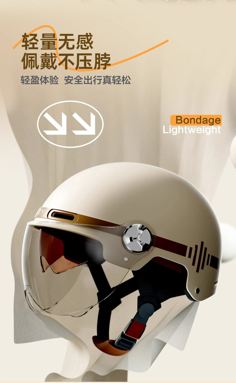 3C Certified Helmet for Women, Electric Bike Summer Helmet, Women's Sun Protection Helmet, Universal for All Seasons, 2026 New Model Helmet for Women's Motorcycles