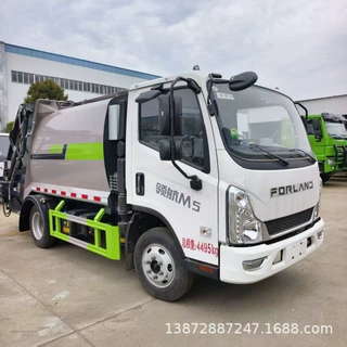 福田领航6方-8方压缩垃圾车 景区学校用清运车自动化作业垃圾车
