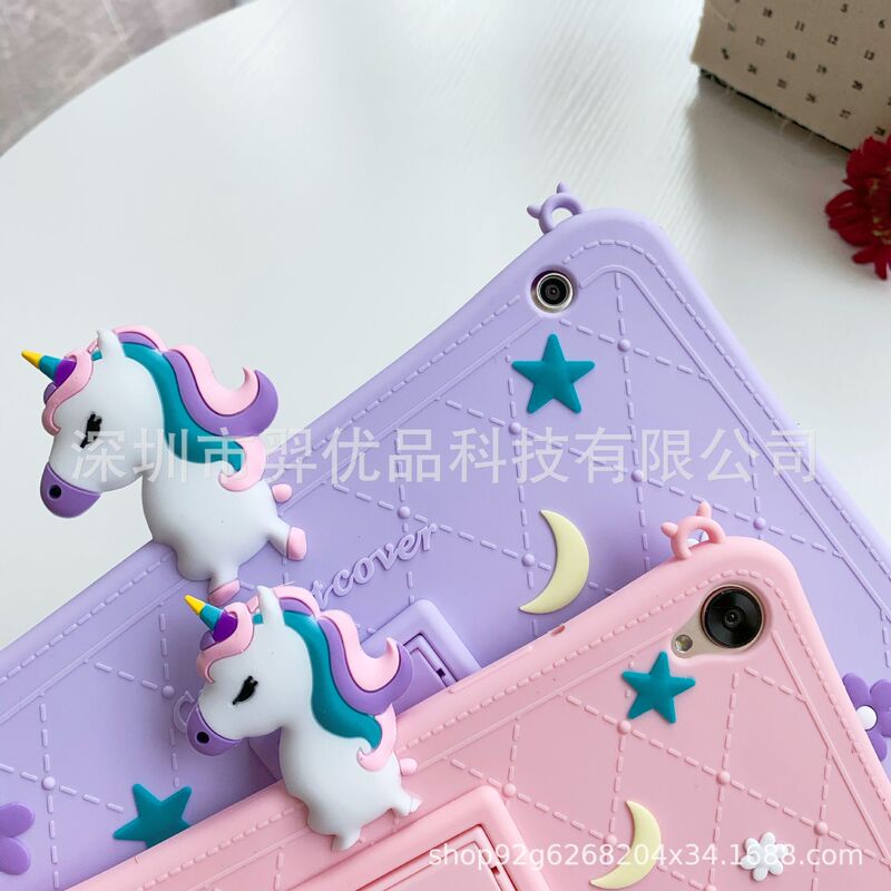 For iPad air5 Tablet Glory V7Pro Xiaomi 5 Silicone Case Samsung Cartoon Tablet PC Protective Case
