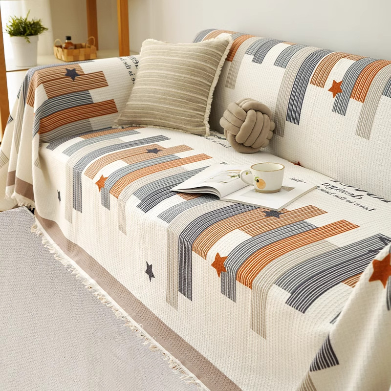 Cubierta de la toalla del sofá Wolfge Lazy, cubierta de la toalla del sofá, todo incluido, universal de cuatro estaciones, cubierta de la manta del sofá universal, antideslizante y anti-rasguño