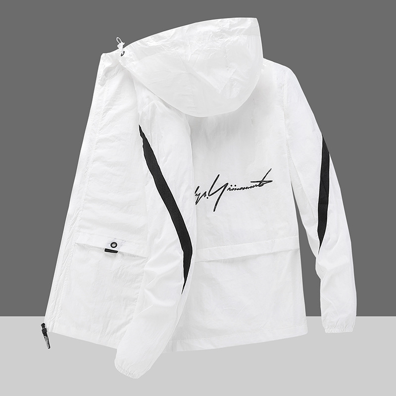 Ice silk workwear sun protection jacket for men, summer outdoor lightweight jacket, fishing skin clothing, couple's sun protection outerwear