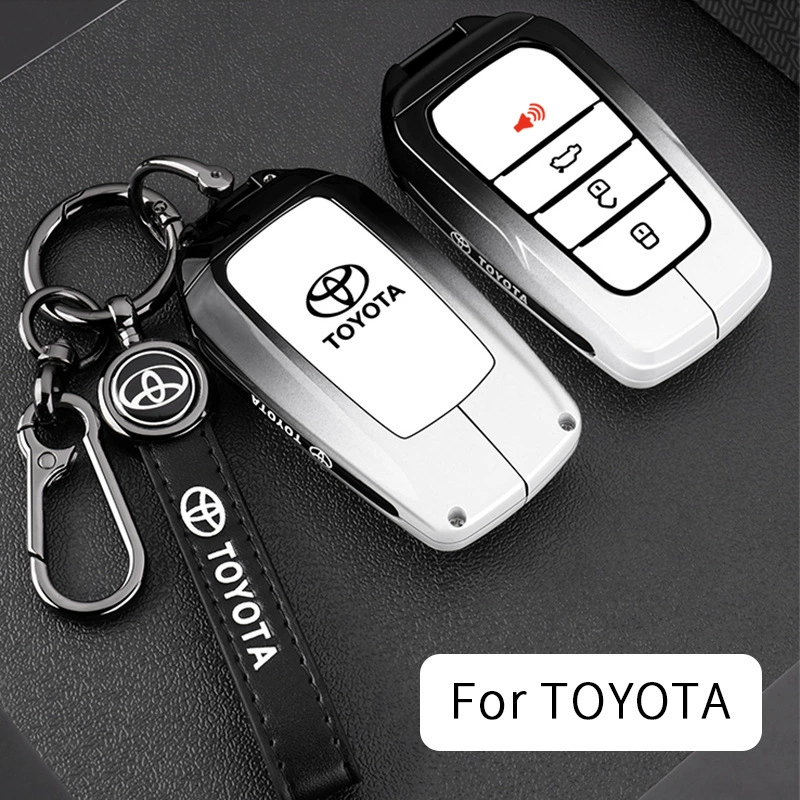 Подходящий чехол для ключа Toyota CHR Hilux Fortuner Cruiser Camry Corolla RAV4 Highlander