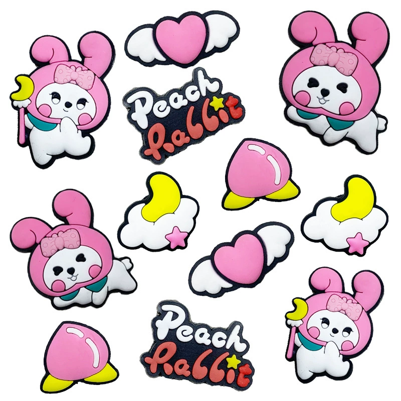 Новый мультяшный лунный кролик пещера обувь обувь цветочная обувь украшения DIY пещера обувь аксессуары обувь аксессуары обувь декоративная пряжка