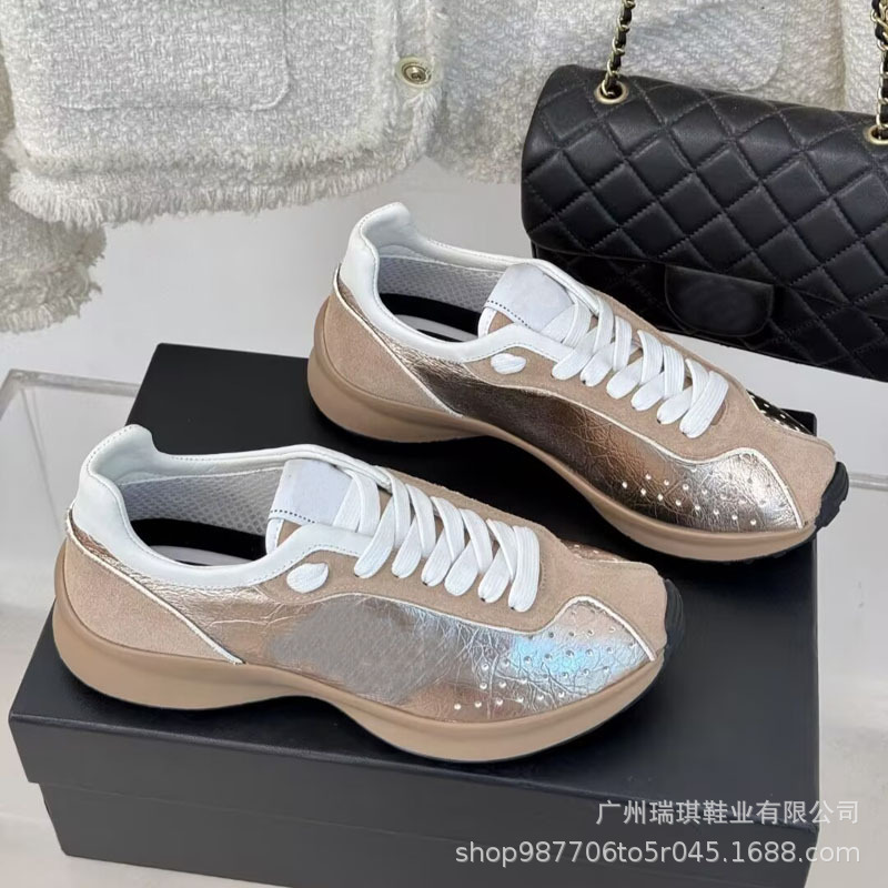 Top Plate New 25C Heightening Thick-Soled Sports Shoes Soft and Lightweight Cowhide Lace-Up Casual Shoes Women's Retro Moral Training Shoes Top Plate New 25C Heightening Thick-Soled Sports Shoes Soft and Lightweight Cowhide Lace-Up Casual Shoes Women's Retro Moral Training Shoes