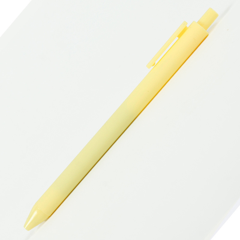 Fabricantes al por mayor Macarons color simple tipo de prensa logotipo imprimible plástico pegamento en aerosol bolígrafo bolígrafo de gel