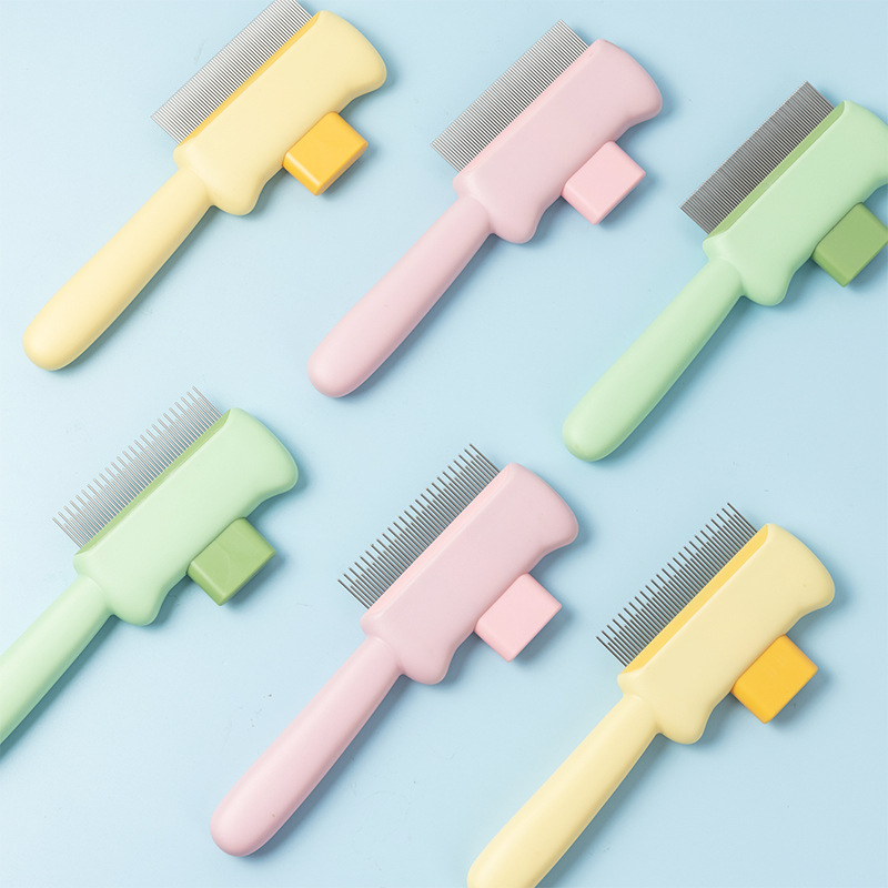 Pet-Specific Household Comb, One-Click Knot Opening and Floating Hair Removal Artifact, Cat and Dog Combing, Self-Cleaning Comb, Wholesale