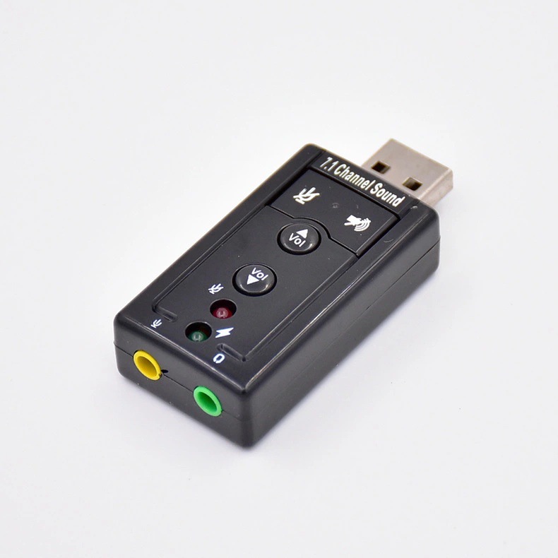 Simulated 7.1-Channel U Driver-Free Computer External Sb Sound Card Neutral English Plug and Play Cross-Border E-Commerce Agent