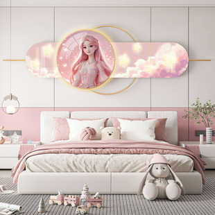 Atmosphere sense decorative painting children's room decorative painting creative light painting cartoon boys and girls room bedroom bedside