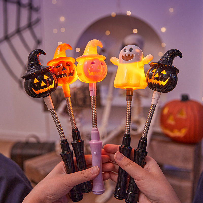ハロウィン装飾カボチャランプ子供のおもちゃ小さなギフト発光ハンドスティックバーパーティー用品ギフト小道具|undefined