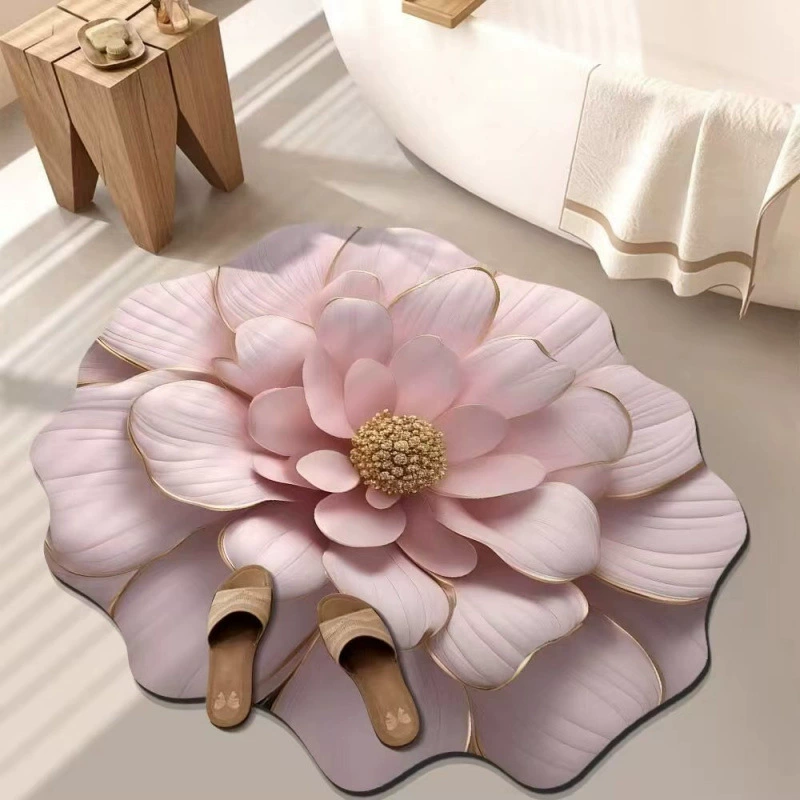 3D цвет цвет диатомовая грязь впитывает ковер для ковра для гостиной гардероба нескользящий коврик для ног коврик для спальни коврик у кровати