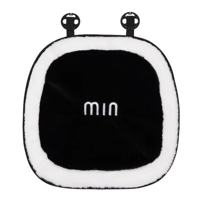 Comfortable Soft Car Cushion — Waist support - rabbit-fur-white-edge-min-cushion-front-row