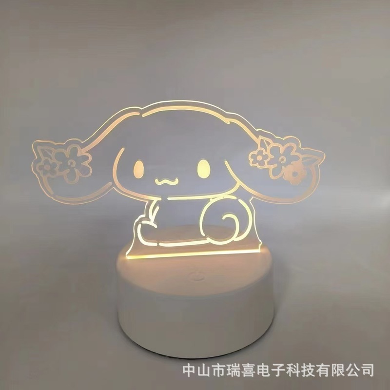 クロスボーダークリエイティブ Nezha Labubu 3D ナイトライトアクリル雰囲気ライト誕生日ギフトベッドサイド子供用テーブルランプ|undefined