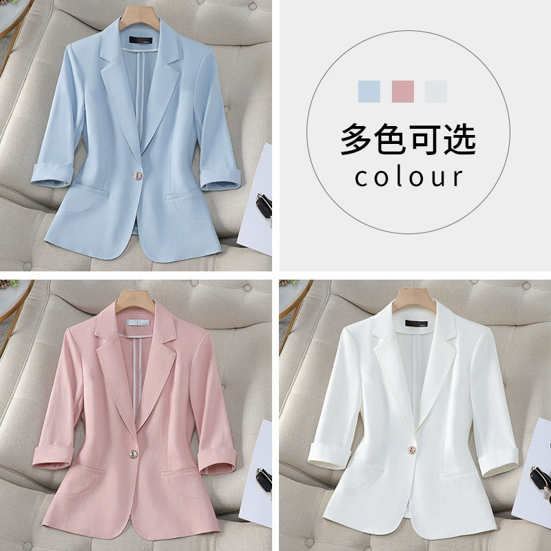 Fuchsia spring short classic suit jacket, Korean style, for teenagers