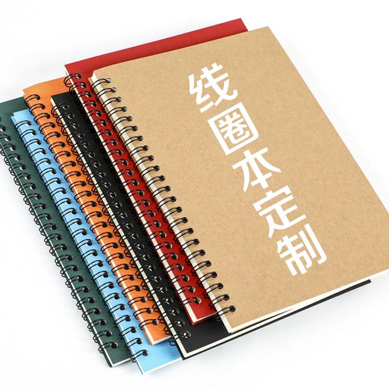 Блокнот на катушке А5, оптовая продажа, блокнот B6, сделанный на заказ, деловой блокнот из воловьей кожи, утолщенная книга для домашних заданий