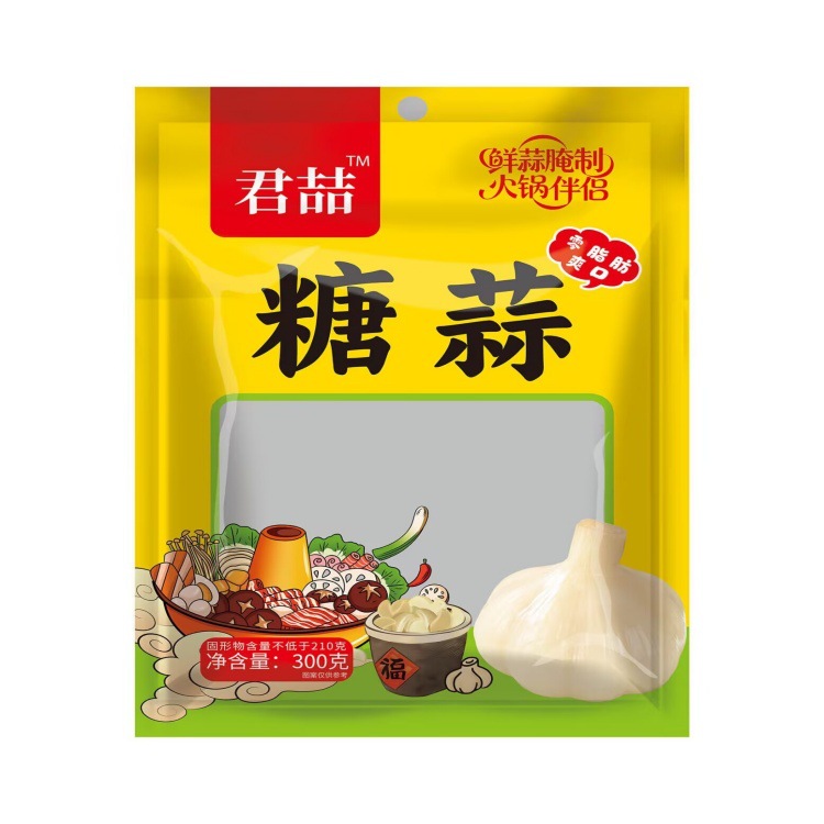 设计生产糖蒜腊八蒜包装袋 笋尖竹笋包装 丸子魔芋粉响铃卷包装袋