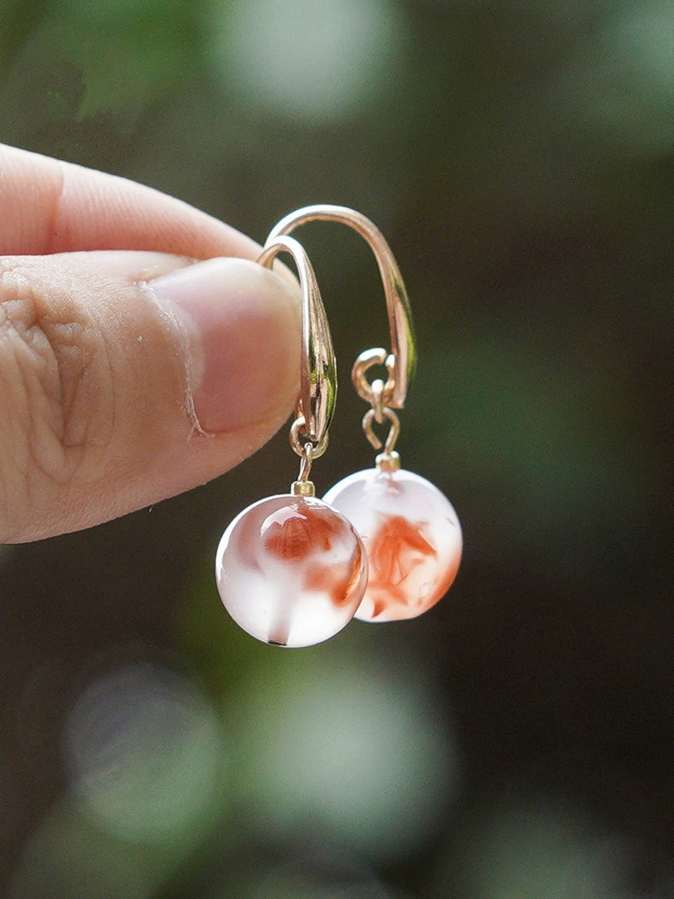 agate подвеска, модные серьги