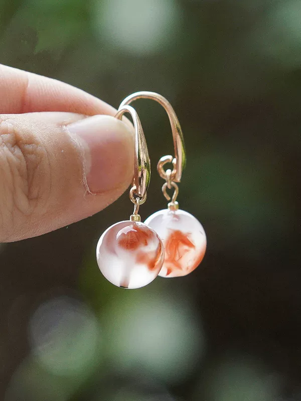 agate подвеска, модные серьги