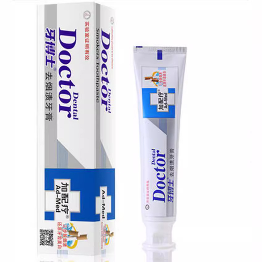 Dr. Teeth Plus Treatment Toothpaste for Smoking Stain Removal Men's Fresh Breath Mint Powerful Stain Removal and Smog Odor Removal Adult 120g