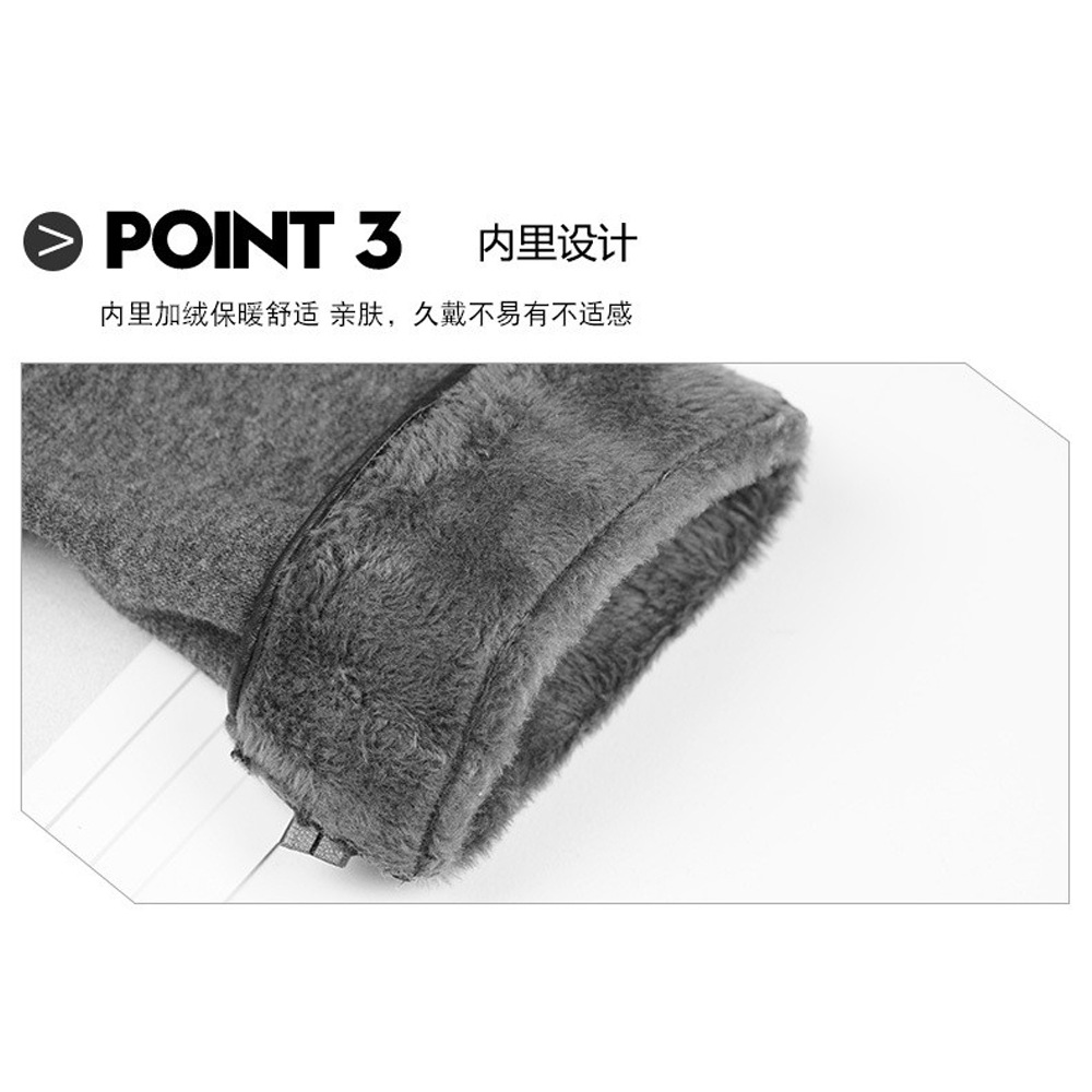 Guantes calientes otoño e invierno de terciopelo no invertido para mujer guantes de equitación al aire libre forrados de vellón engrosados guantes de pantalla táctil a prueba de frío transfronterizos