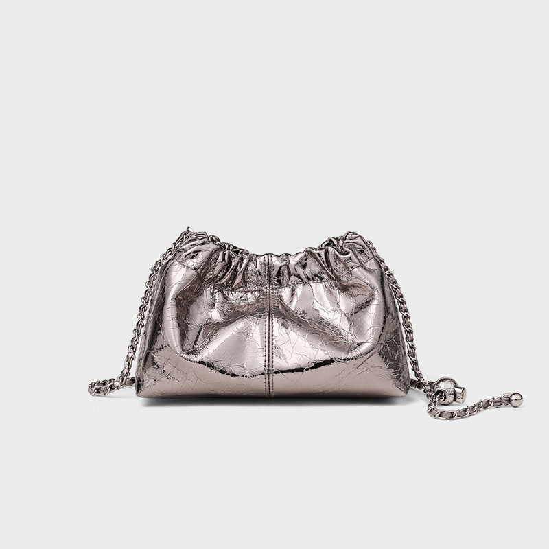 Women's 2026 Summer New Cloud Bag Leather Crossbody Phone Bag Luxury Shoulder Bag - Thumbnail 4
