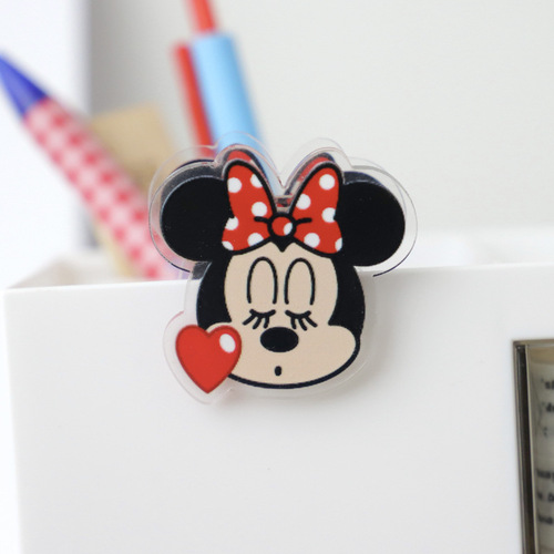 Student Cute PP Acrylic Multi-functional Bookmark Girl Heart Clip Kindergarten Small Gift Decoration