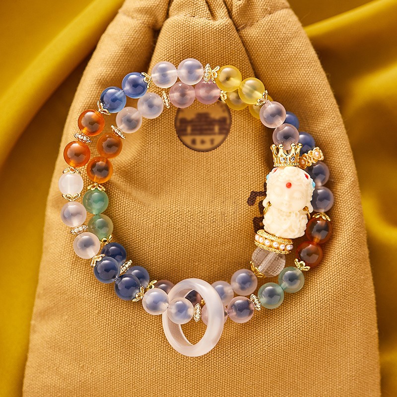 두 개의 원, 다섯 가지 색상, 반 설탕 녹색 어머니