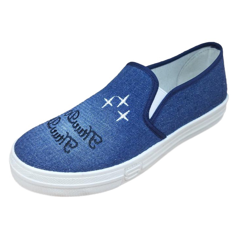 [Retail including freight] New ladies cloth shoes denim canvas shoes a slip-on lazy shoes flat-soled students