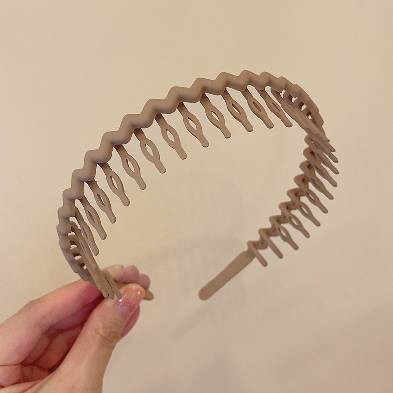 洗顔専用シンプル歯付き滑り止めメイクアップヘアバンド女性用新作ヘアバンドヘアピンヘアアクセサリー|undefined