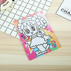 Children's Sand Painting DIY Handmade Sand Painting Set Brain-Teasing Cartoon Toy Large Colorful Base Creative Doodle