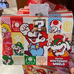 日系USJ大阪マリオズックジッパーたっぷりプリント収纳バッグカジュアル小众可爱い大容量ポーチ