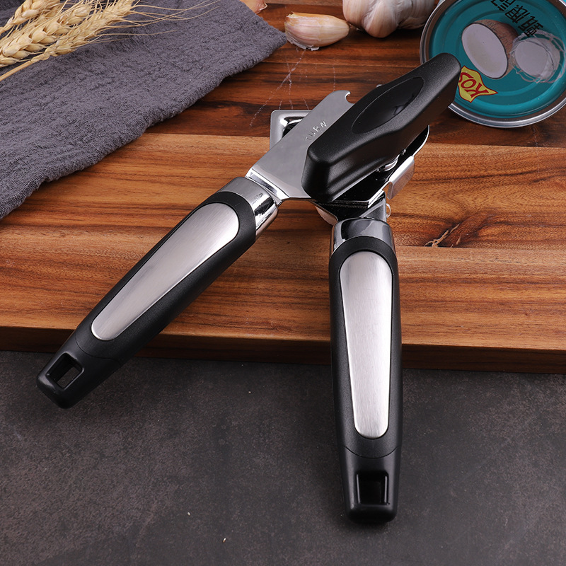 多用途不锈钢开瓶器开盖啤酒手动罐头刀厨房开罐头工具跨境专供|ru