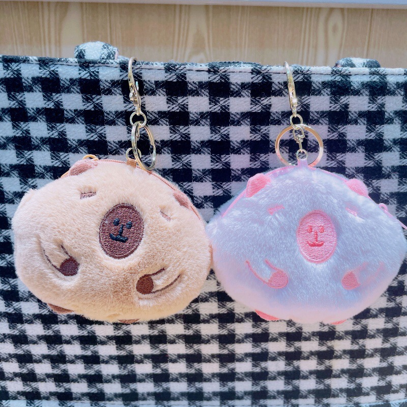 新しいカピバラ人形カピバラ小銭入れ小さなペンダントぬいぐるみキーホルダーバッグペンダント小さなギフト|undefined