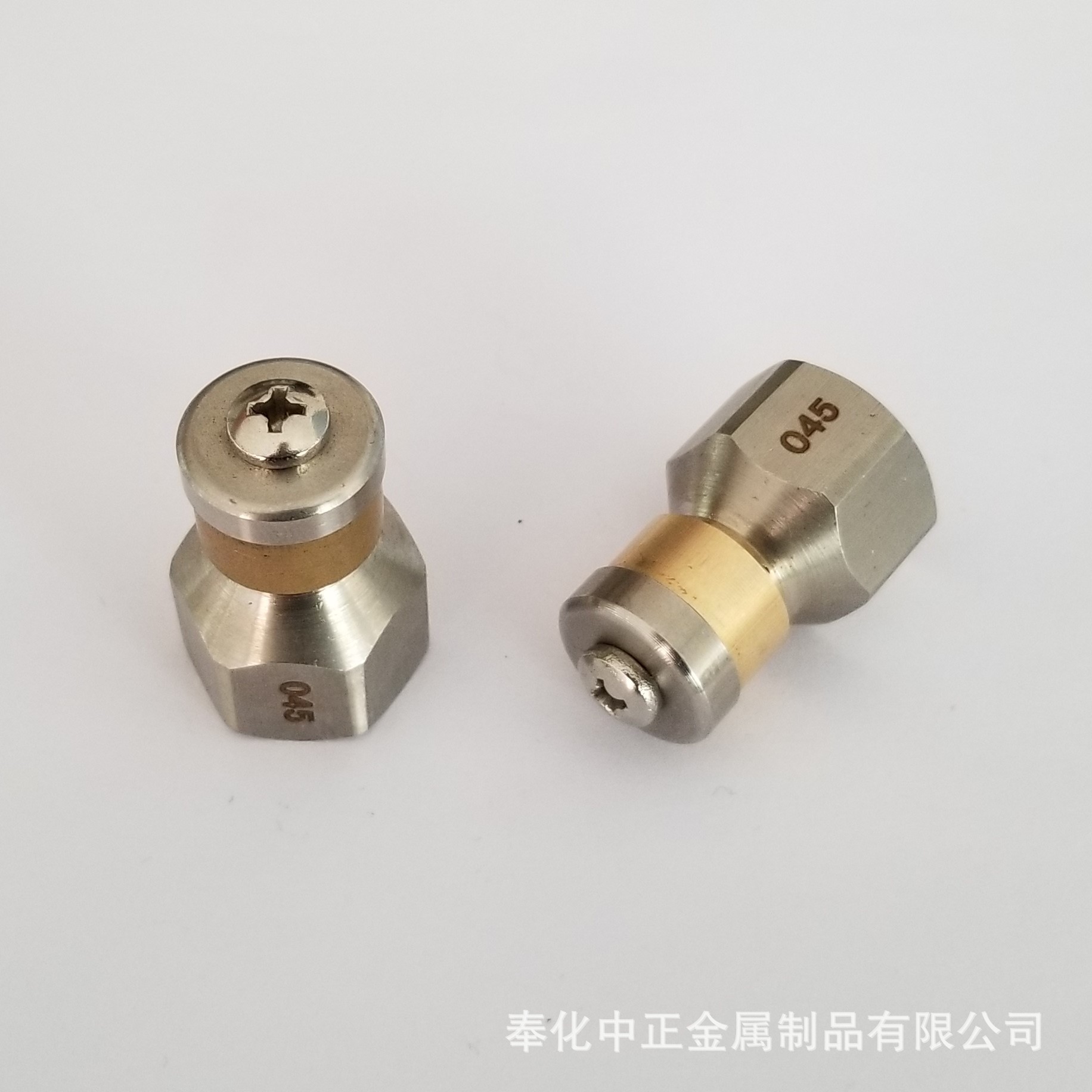 3/8"管道清洗旋转喷头，高压水流旋转清洗喷嘴，高压清洗机配件